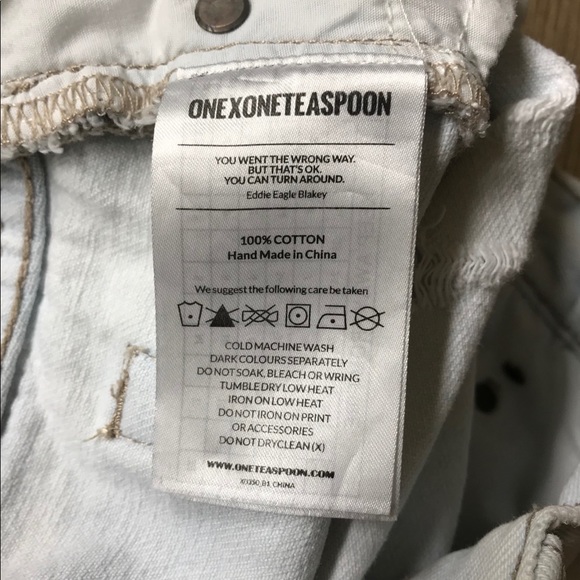 One Teaspoon Bandit Denim Jean Cut Off Shorts 25 - Picture 5 of 5